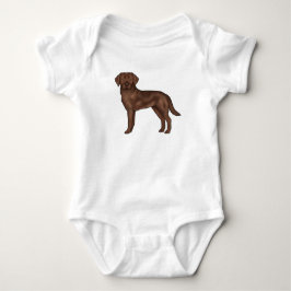 Chocolate Labrador Retriever Cartoon Lab Hond Pup Romper
