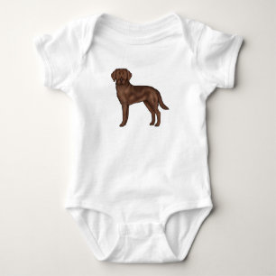 Chocolate Labrador Retriever Cartoon Lab Hond Pup Romper