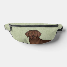 Chocolate Labrador Retriever Cartoon Lab Hondenkop Heuptasje