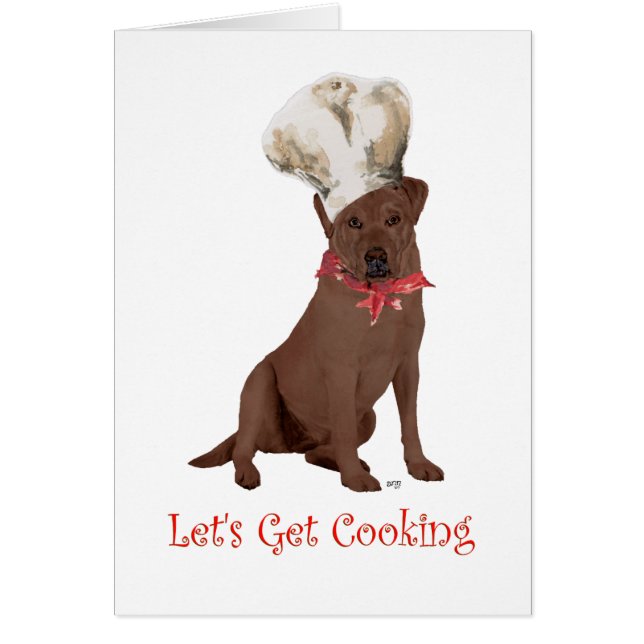 Chocolate Labrador Retriever Chef (Voorkant)