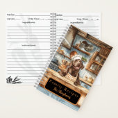 Chocolate Labrador Retriever Chef Recipe Book Notitieboek (Binnen)
