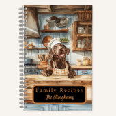 Chocolate Labrador Retriever Chef Recipe Book Notitieboek (Voorkant)