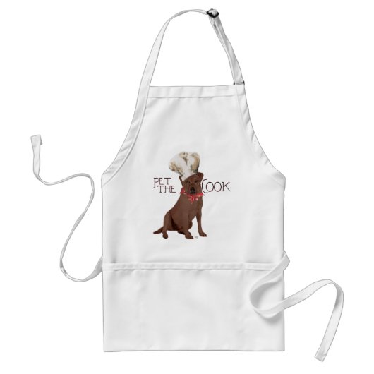 Chocolate Labrador Retriever Chef Standaard Schort (Voorkant)