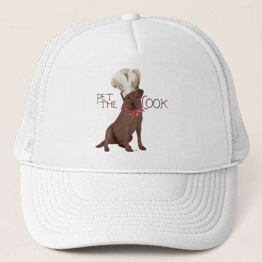 Chocolate Labrador Retriever Chef Trucker Pet (Voorkant)