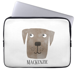 Chocolate Labrador Retriever Dog, gepersonaliseerd Laptop Sleeve