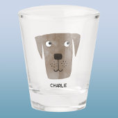 Chocolate Labrador Retriever Dog, gepersonaliseerd Shot Glas