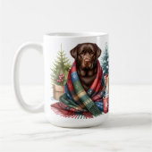 Chocolate Labrador Retriever Dog Schattigee vakant Koffiemok (Links)
