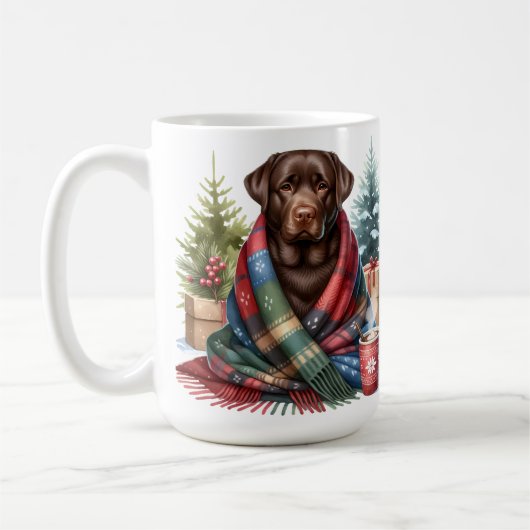 Chocolate Labrador Retriever Dog Schattigee vakant Koffiemok (Links)