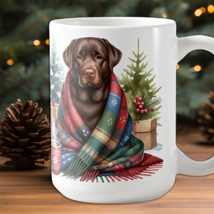 Chocolate Labrador Retriever Dog Schattigee vakant Koffiemok
