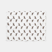 Chocolate Labrador Retriever Dog Silhouettes Labs Fleece Deken (Voorkant (Horizontaal))