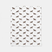 Chocolate Labrador Retriever Dog Silhouettes Labs Fleece Deken (Voorkant)