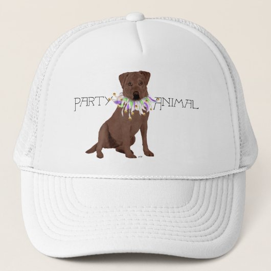Chocolate Labrador Retriever Feest Trucker Pet (Voorkant)