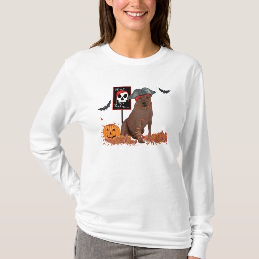 Chocolate Labrador Retriever Halloween T-shirt (Voorkant)