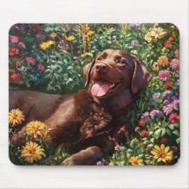 Chocolate Labrador Retriever Hond Liefhebber Tuin Muismat