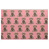 Chocolate Labrador Retriever Hond Stof (Fat Quarter)