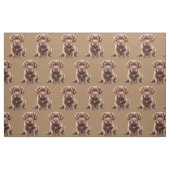 Chocolate Labrador Retriever Hond Stof (Fat Quarter)