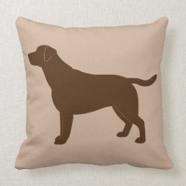 Chocolate Labrador Retriever in Silhouette Kussen