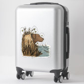 Chocolate Labrador Retriever Jacht Auto Sticker (Koffer)