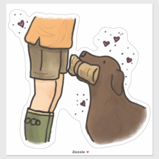 Chocolate Labrador Retriever Jacht Auto Sticker (Vel)