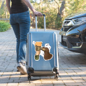 Chocolate Labrador Retriever Jacht Auto Sticker (Koffer Insitu)