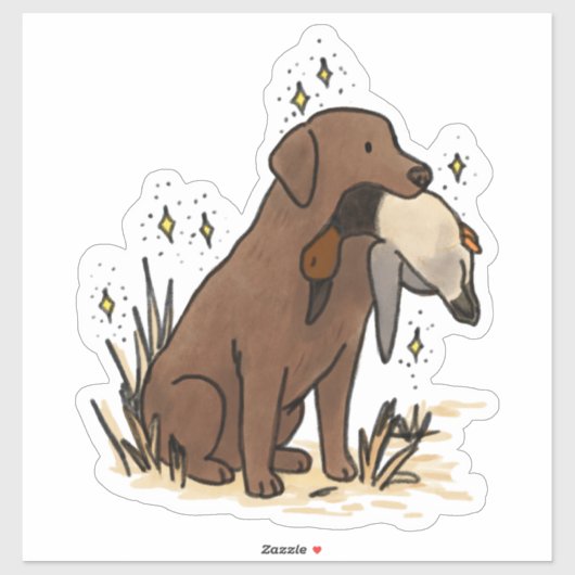 Chocolate Labrador Retriever Jacht Auto Sticker (Vel)