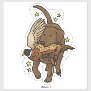 Chocolate Labrador Retriever Jacht Auto Sticker