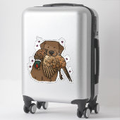 Chocolate Labrador Retriever Jacht Auto Sticker (Koffer)