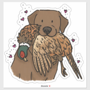 Chocolate Labrador Retriever Jacht Auto Sticker