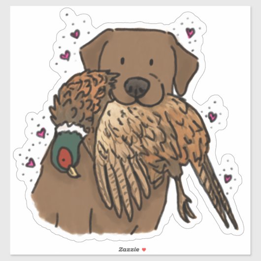 Chocolate Labrador Retriever Jacht Auto Sticker (Vel)