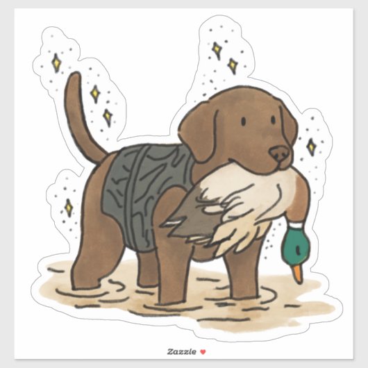Chocolate Labrador Retriever Jacht Auto Sticker (Vel)
