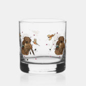 Chocolate Labrador Retriever Jagen Whisky Glas (Rechts)