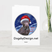 Chocolate Labrador Retriever kerstcadeaus Feestdagen Kaart (Achterkant)