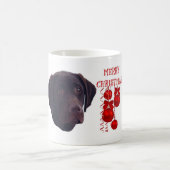 Chocolate Labrador Retriever kerstkoffie-mok Koffiemok (Center)