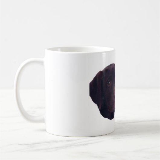 Chocolate Labrador Retriever kerstkoffie-mok Koffiemok (Links)