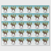 Chocolate Labrador Retriever Kerstmis Aangepaste T Cadeaupapier (Vlak)