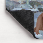 Chocolate Labrador Retriever Kerstmis Muismat (Hoek)