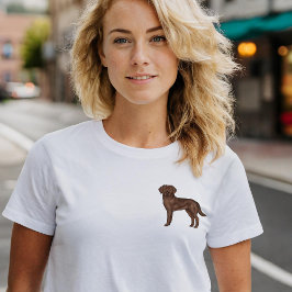 Chocolate Labrador Retriever Kunst Cute Lab Portre T-shirt