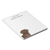 Chocolate Labrador Retriever Lab Hond Eigen Naam Notitieblok (Schuin)