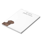 Chocolate Labrador Retriever Lab Hond Eigen Naam Notitieblok (Linkerzijde)