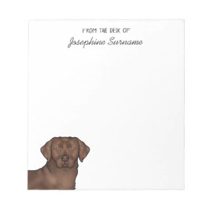 Chocolate Labrador Retriever Lab Hond Eigen Naam Notitieblok