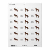 Chocolate Labrador Retriever Lab Kunst Aangepaste  Etiket (Full Sheet)