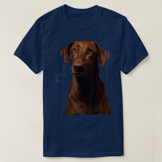 Chocolate Labrador Retriever Lab Tee Dog Mom Dad T-shirt (Design voorkant)