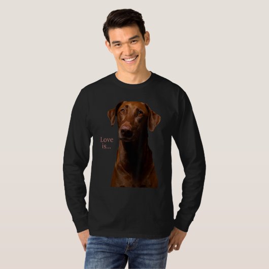 Chocolate Labrador Retriever Lab Tee Dog Mom Dad T-shirt (Voorkant volledig)