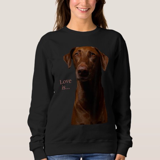Chocolate Labrador Retriever Lab Tee Dog Mom Dad Trui (Voorkant)
