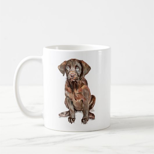 Chocolate Labrador Retriever Mok (Links)