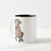 Chocolate Labrador Retriever Mok (Voorkant links)