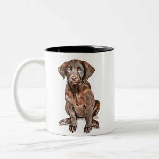 Chocolate Labrador Retriever Mok (Links)