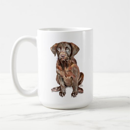 Chocolate Labrador Retriever Mok (Links)