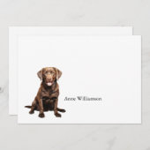 Chocolate Labrador Retriever Note Card Bedankkaart (Voorkant / Achterkant)