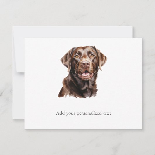 Chocolate Labrador Retriever Note Card Notitiekaartje (Voorkant)